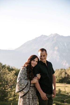 Mountain Background Engagment Session